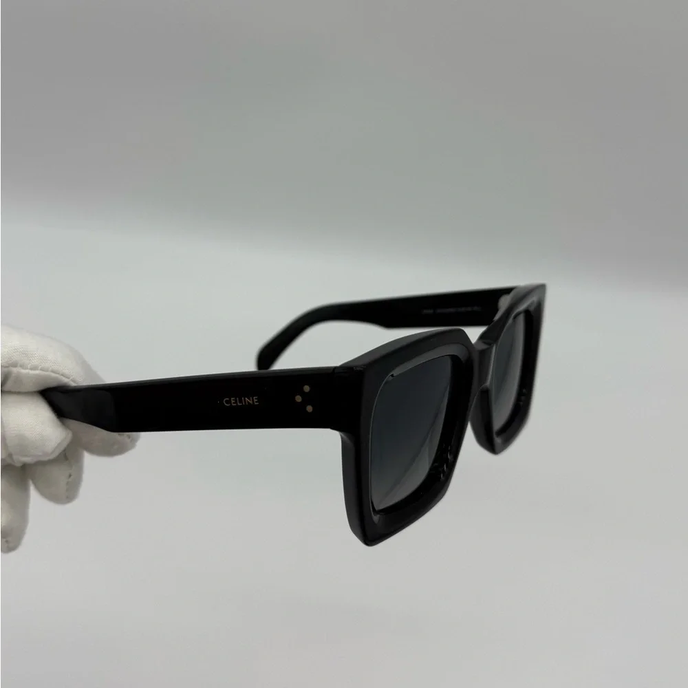 Authentic NEW Celine Black Rectangle Acetate sunglasses - Picture 11 of 17
